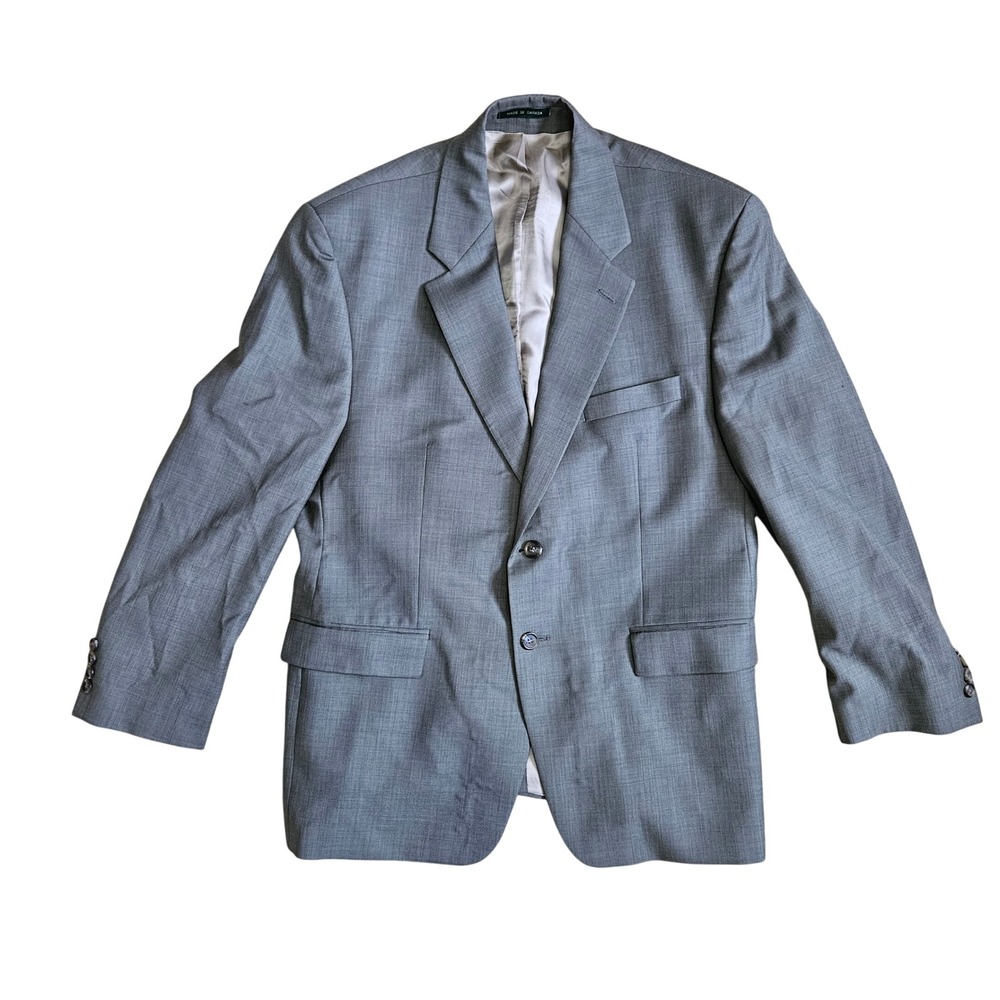 Lauren Ralph Lauren Gray 100% Wool Mens 44S Blazer Office Professional
